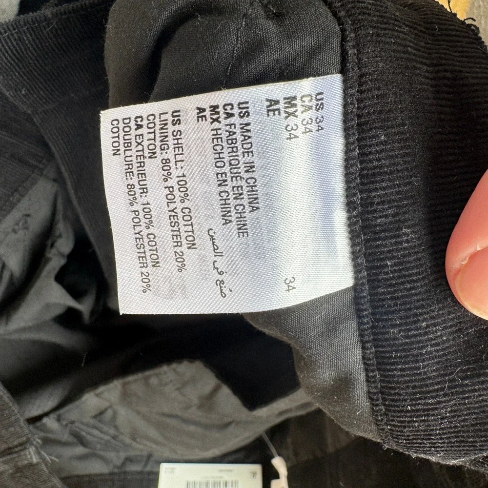 Mode of One Mens Relaxed Fit Tapered Cargo Pants Black 34 100197732MN FA24 NEW